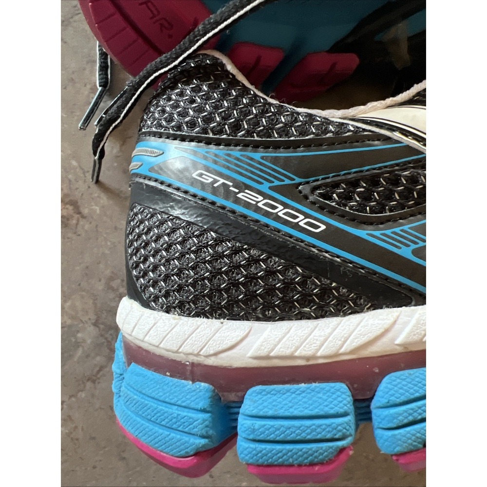 Asics GT-2000 Running Shoes Sneaker T2K7N Black Gray Blue Pink Womens 8 - Picture 3 of 12
